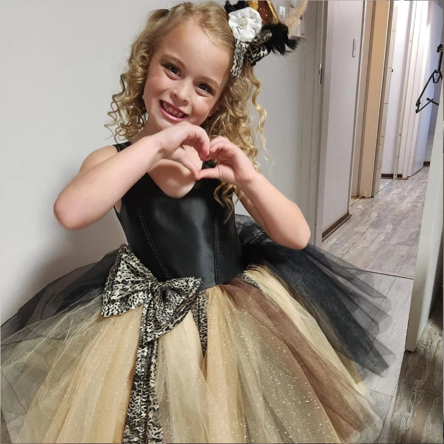 Viola safari animal print tutu dress