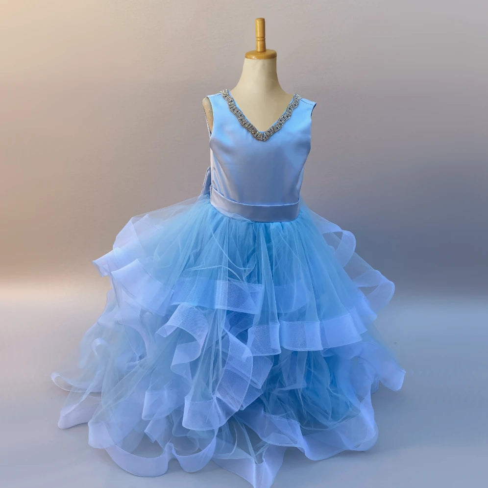 Isabella Sky Blue Ball Gown