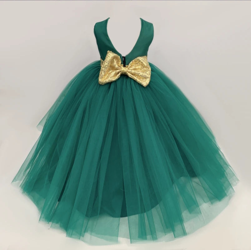 Luna forest green ball gown