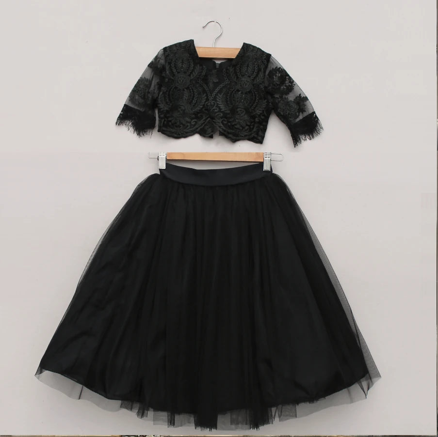 Vanessa Black Flower Girl Outfit