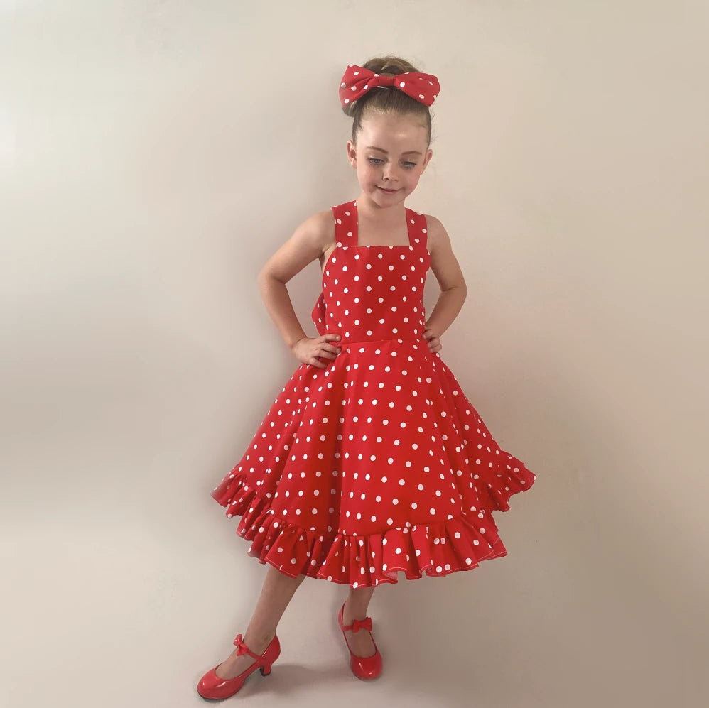 Red Polka Dot Twirl Dress