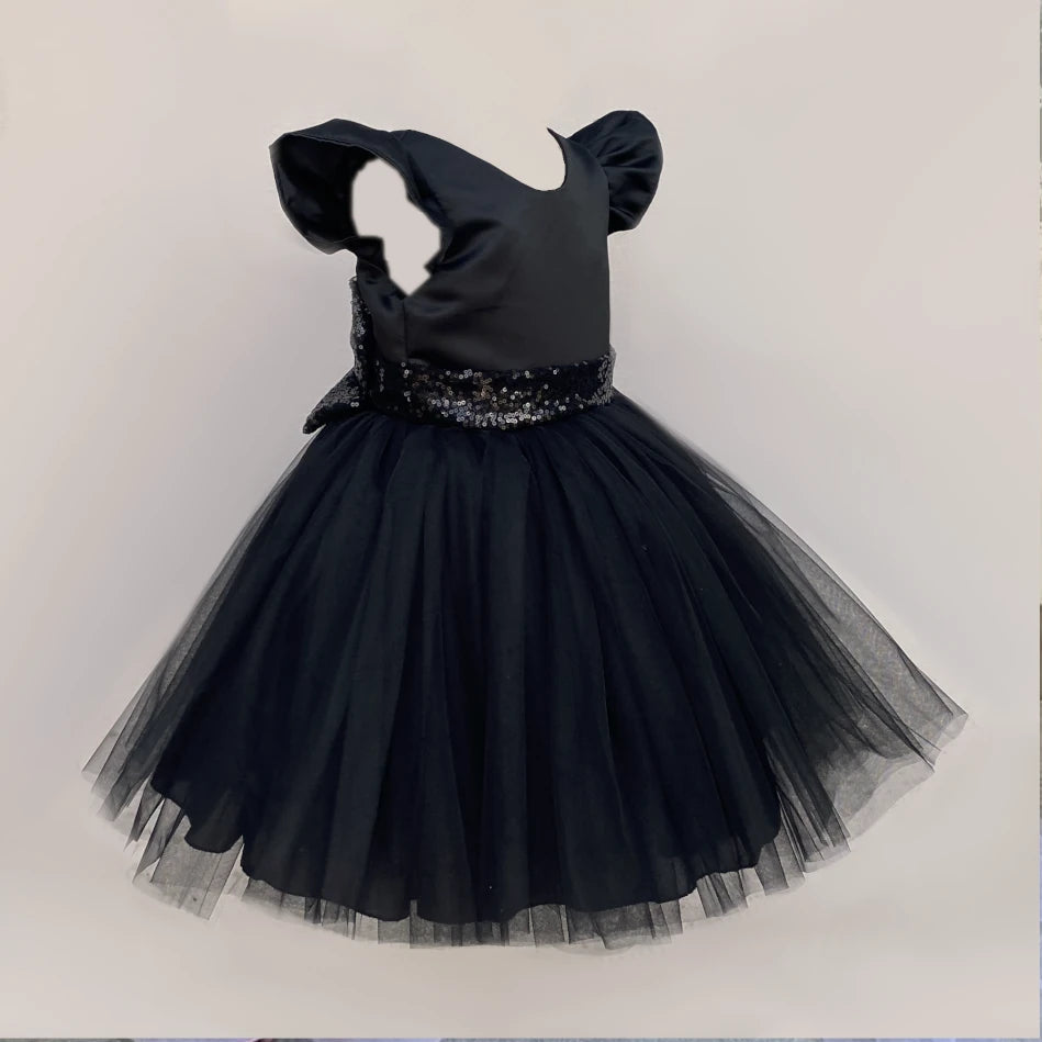 Casandra Open Back Black Formal Tutu