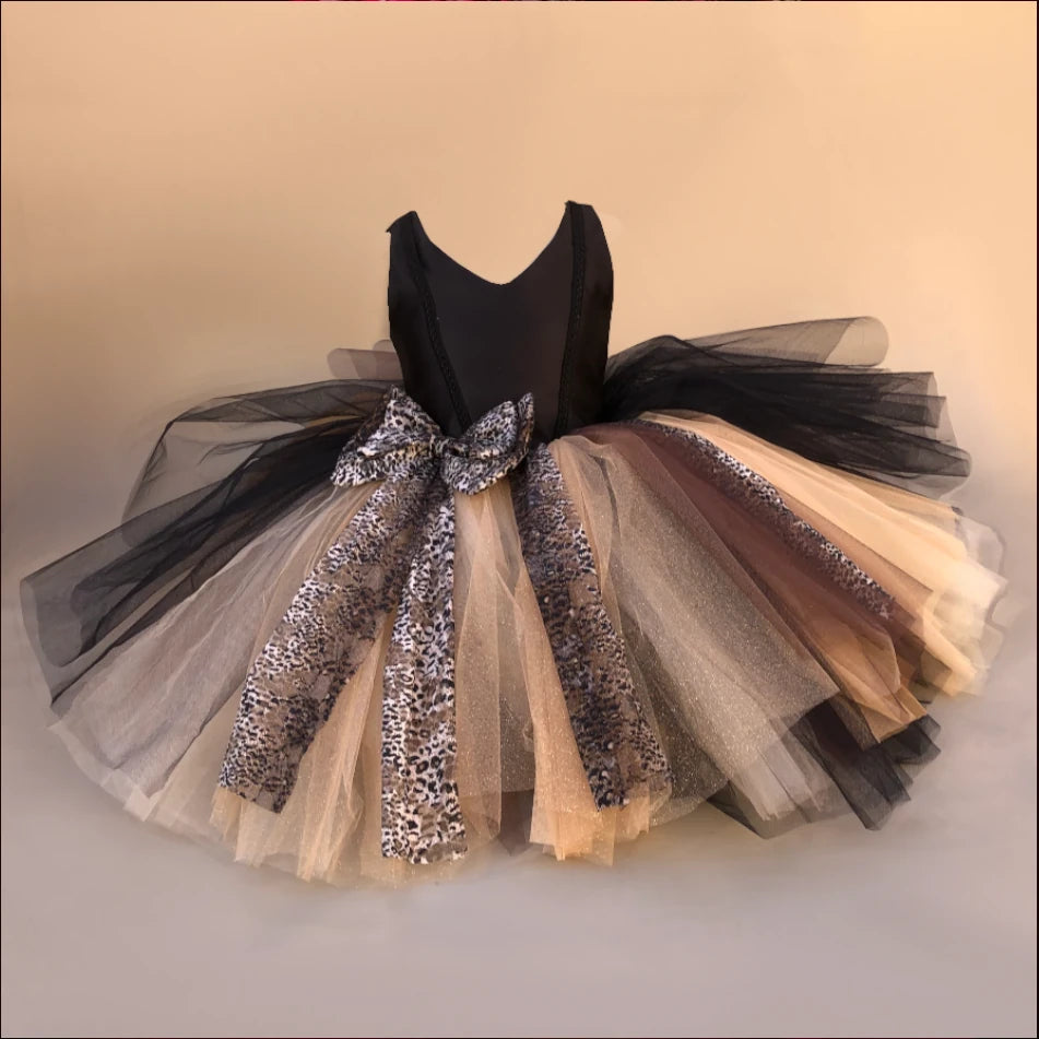 Viola safari animal print tutu dress