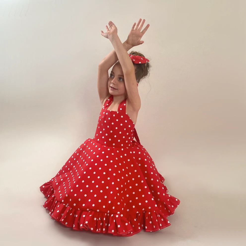 Red Polka Dot Twirl Dress