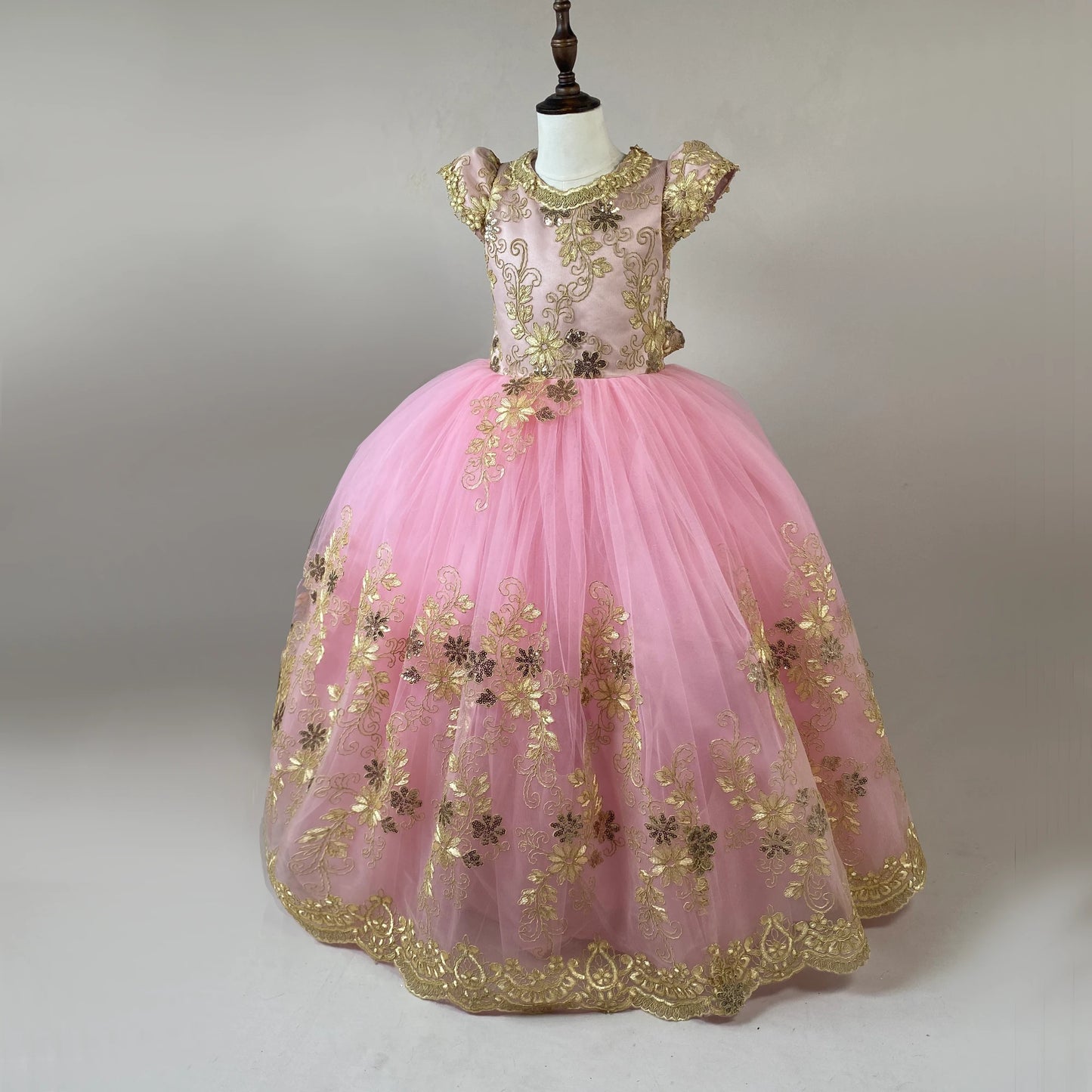 Elodie Pink and Gold Occasion Dress