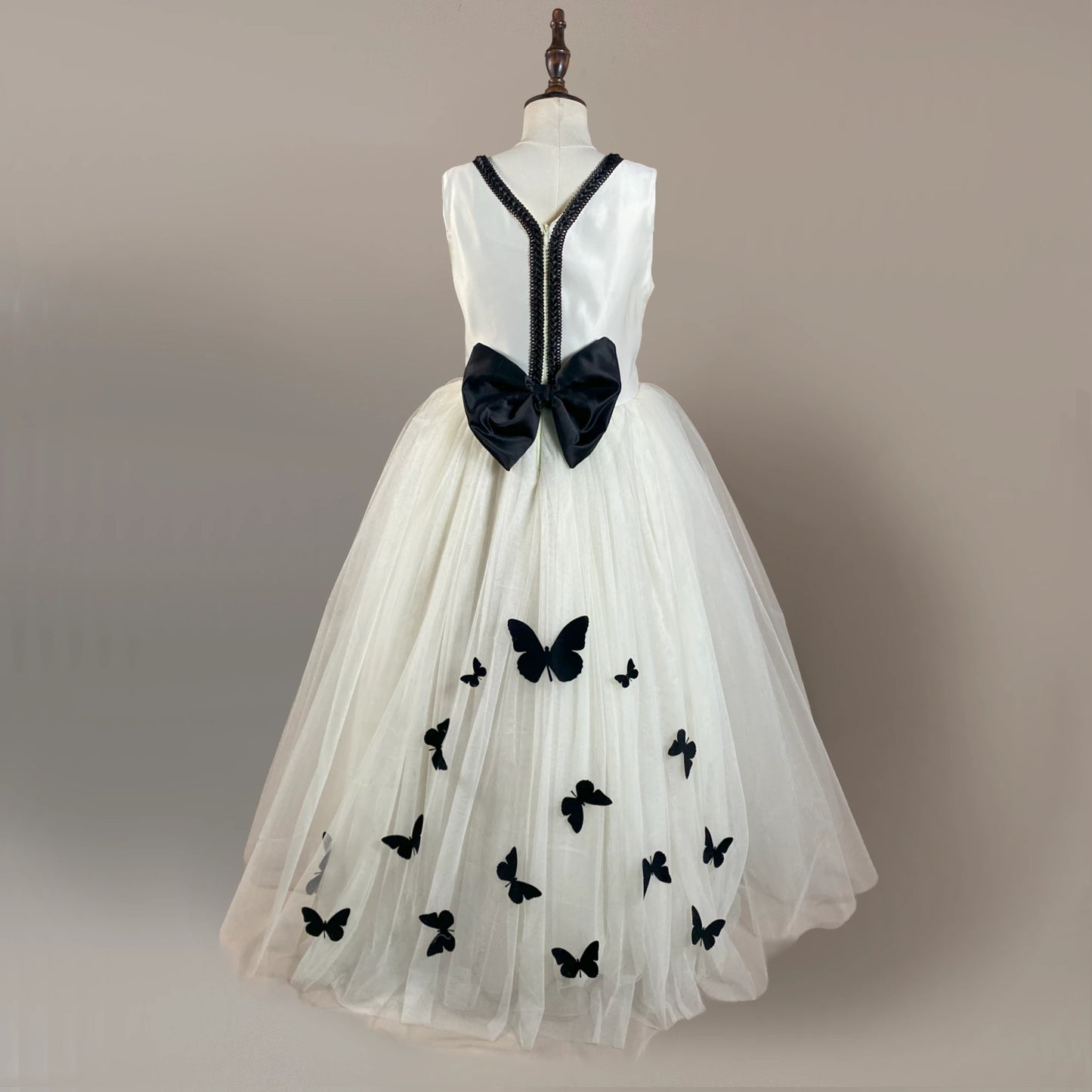 Juniper Black Butterfly Gown