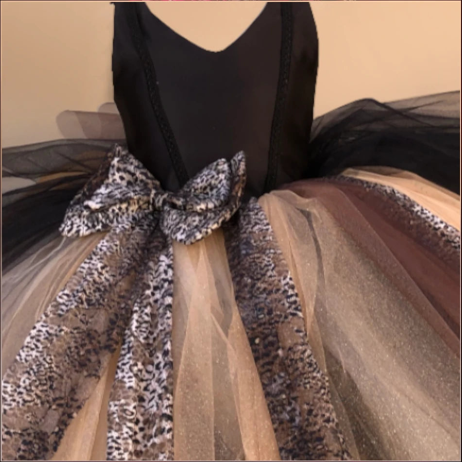 Viola safari animal print tutu dress