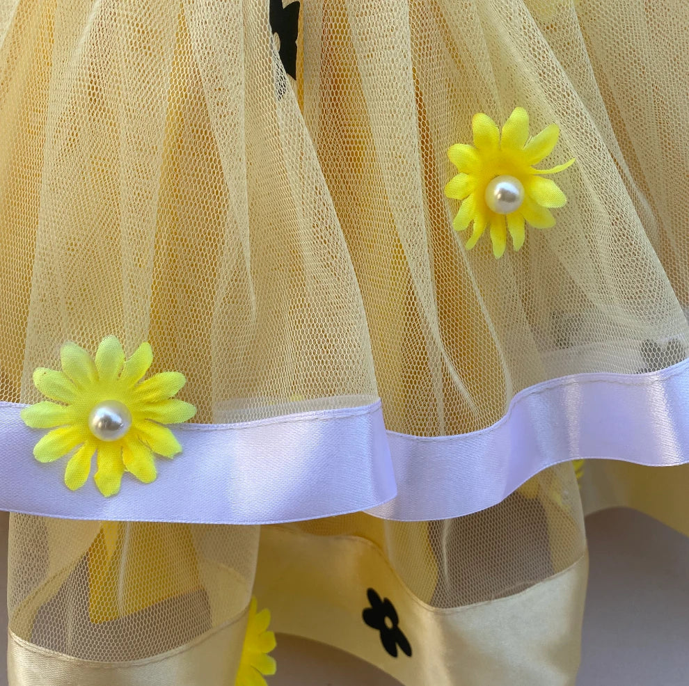 Yellow Daisy First Birthday Dress