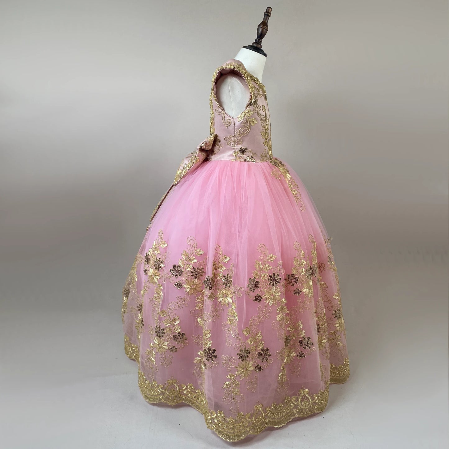 Elodie Pink and Gold Occasion Dress