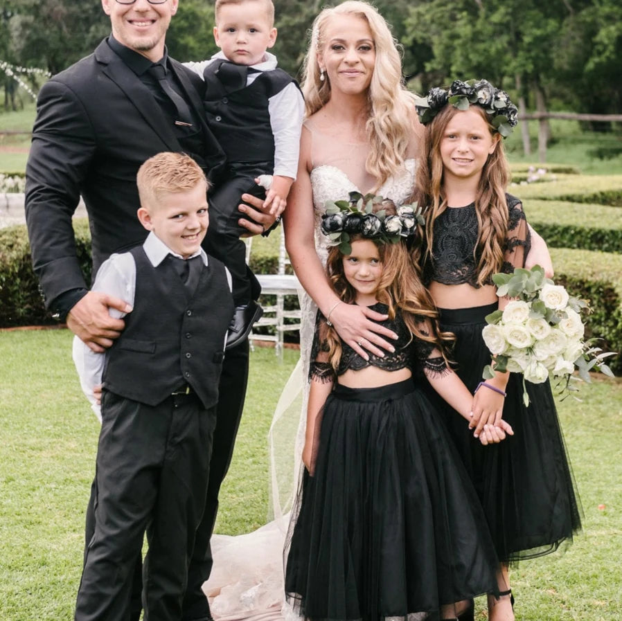 Vanessa Black Flower Girl Outfit