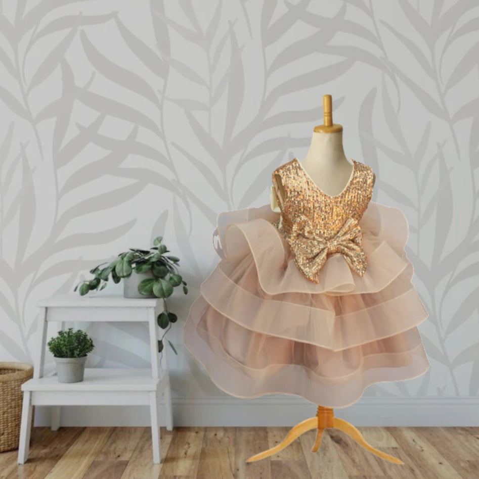 Charlotte Ivory And Gold Sequin Puffy Tutu