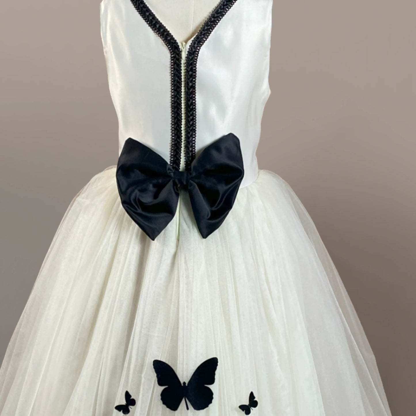 Juniper Black Butterfly Gown