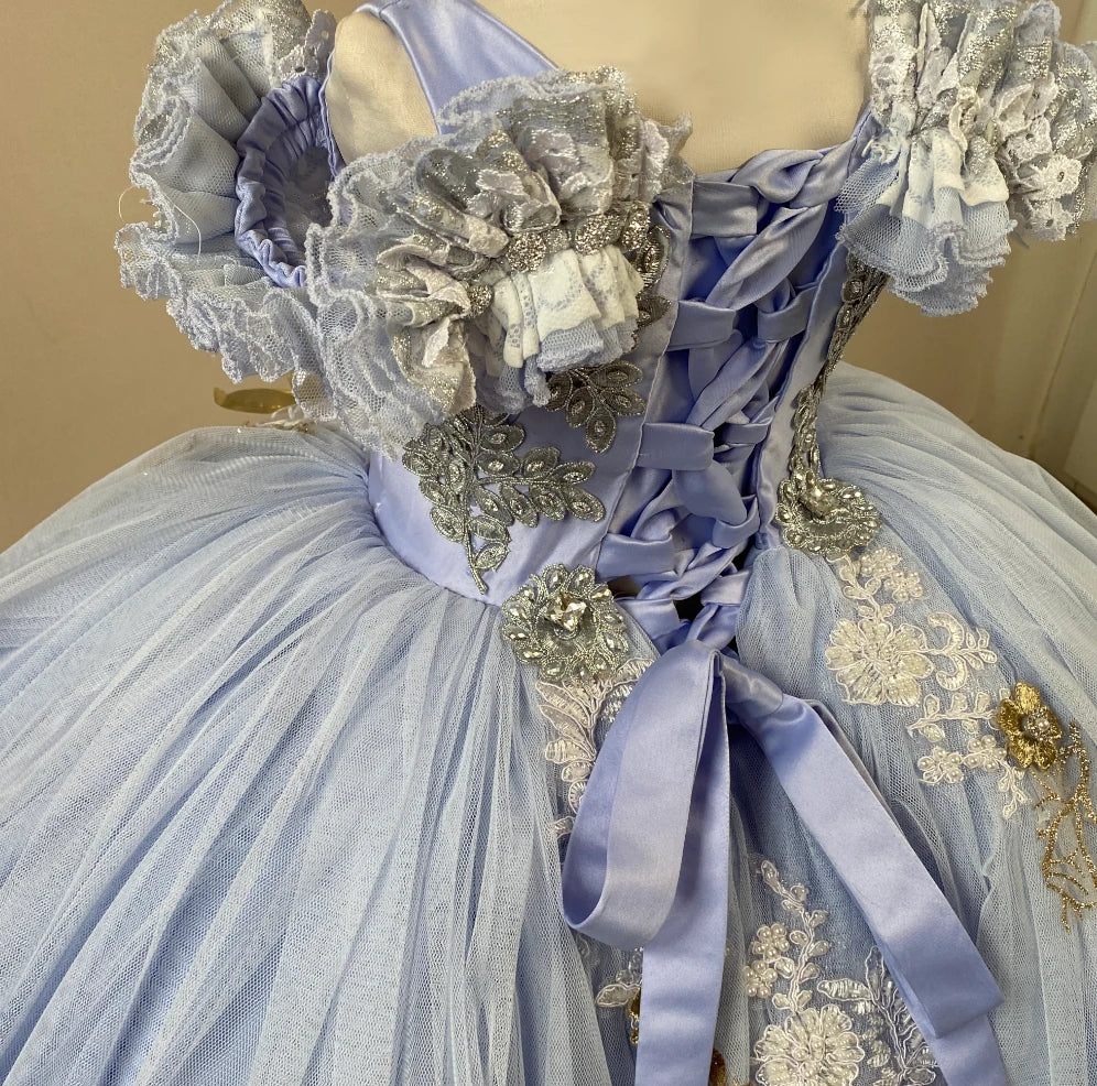 Victoria Light Blue ball Gown Dress