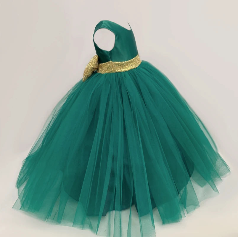 Luna forest green ball gown