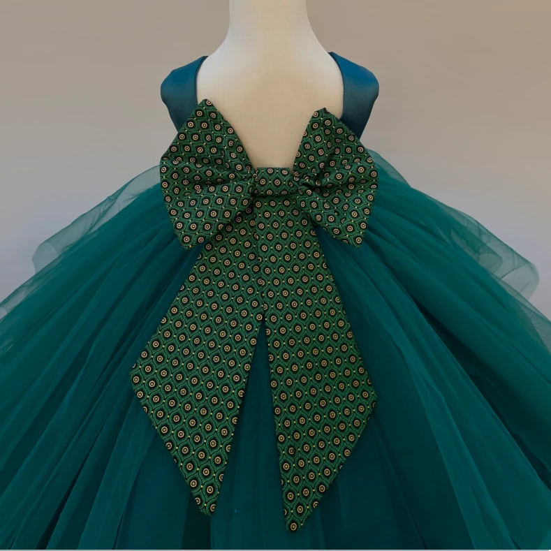 Emelda forest green gown