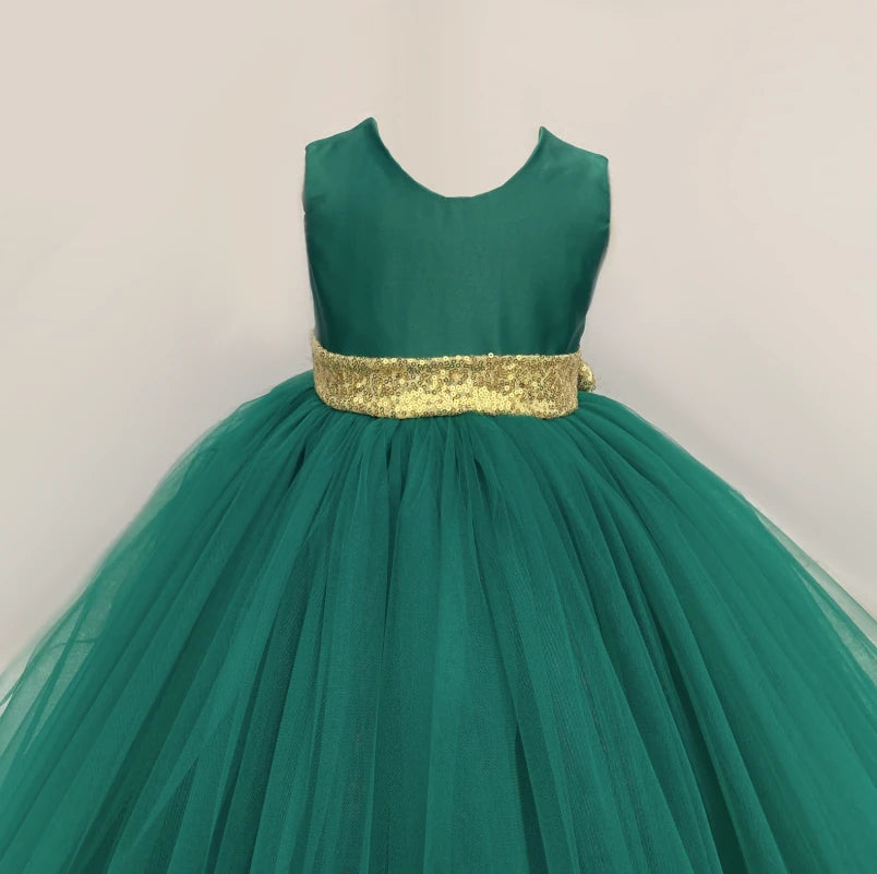Luna forest green ball gown