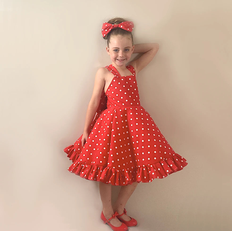 Red Polka Dot Twirl Dress
