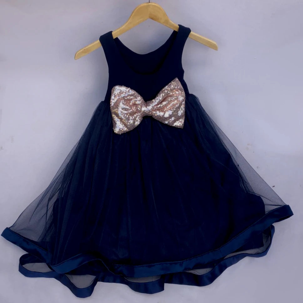 Celine Navy Full Length Dress