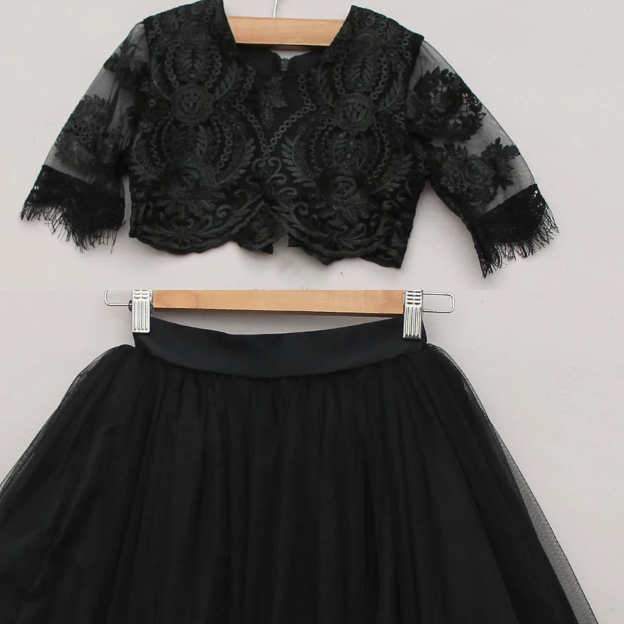 Vanessa Black Flower Girl Outfit