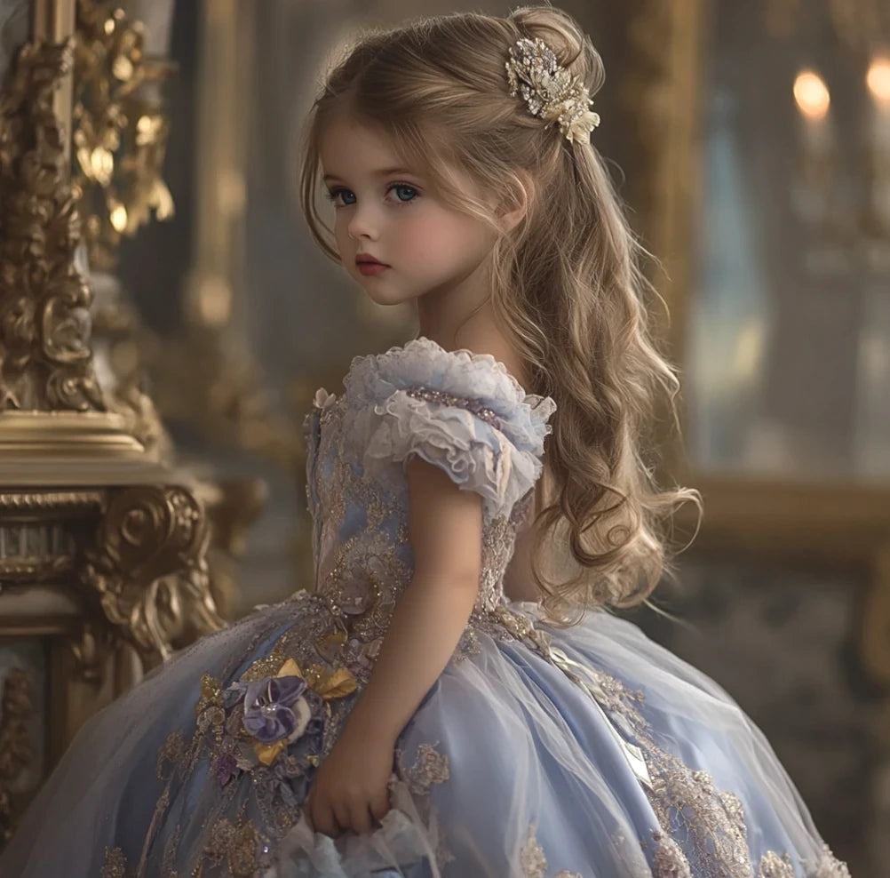 Victoria Light Blue ball Gown Dress