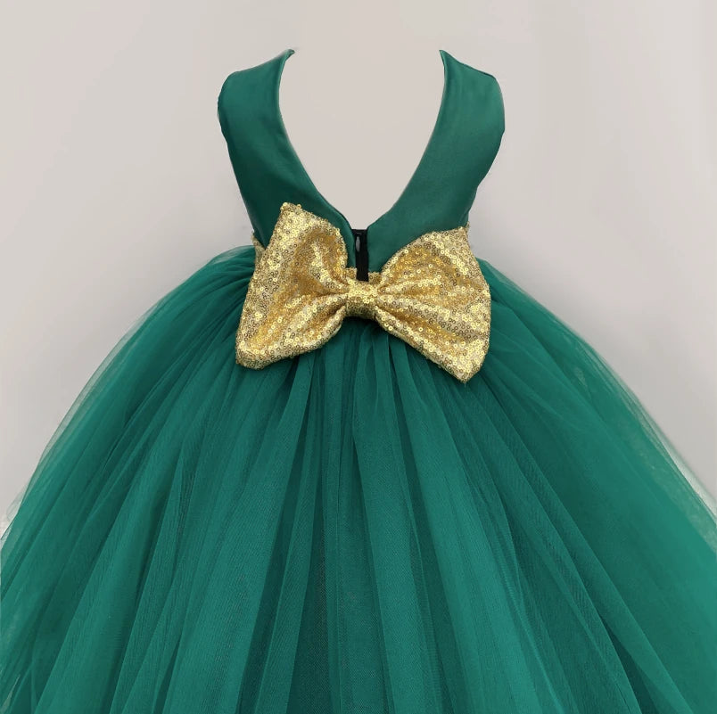 Luna forest green ball gown