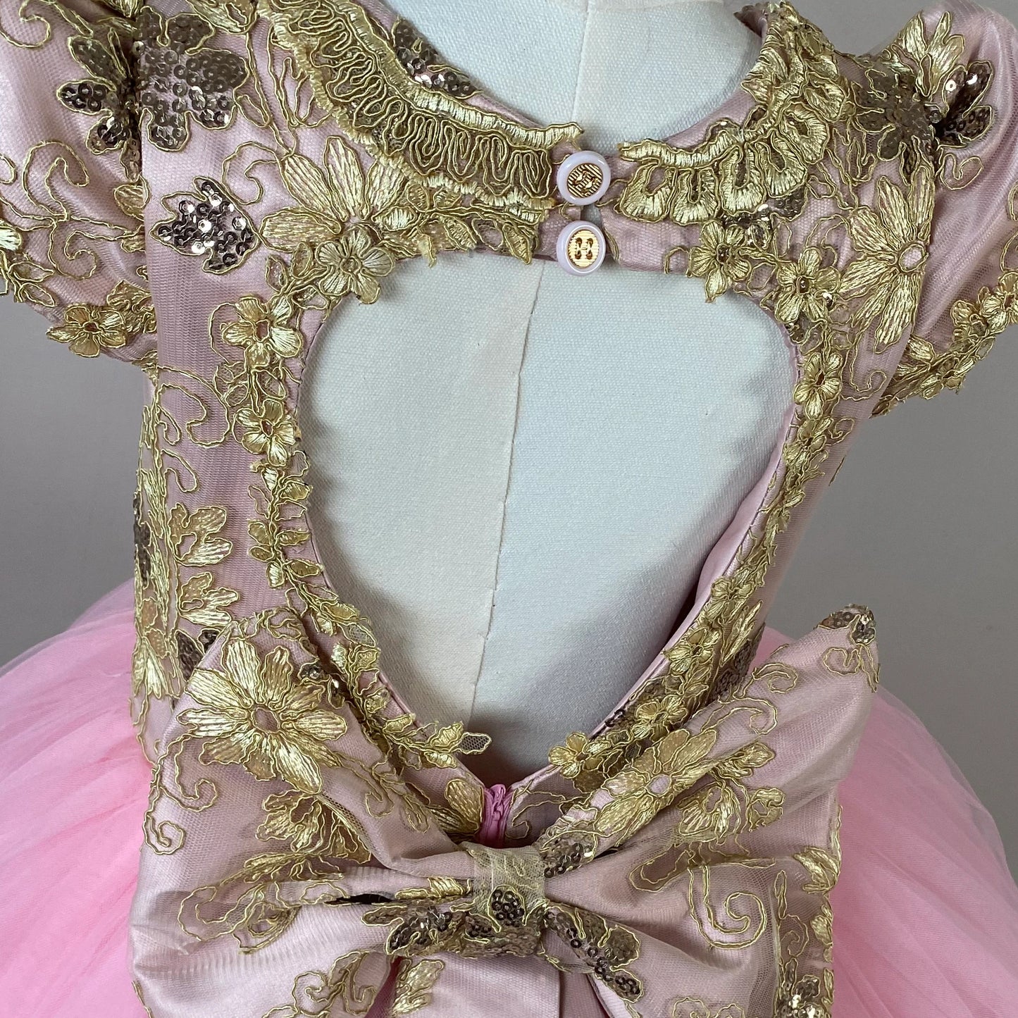 Elodie Pink and Gold Occasion Dress