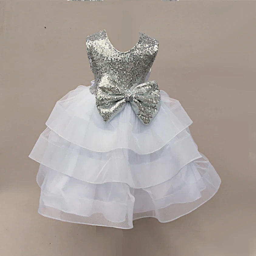 Macy Silver Sequin Tutu Dress