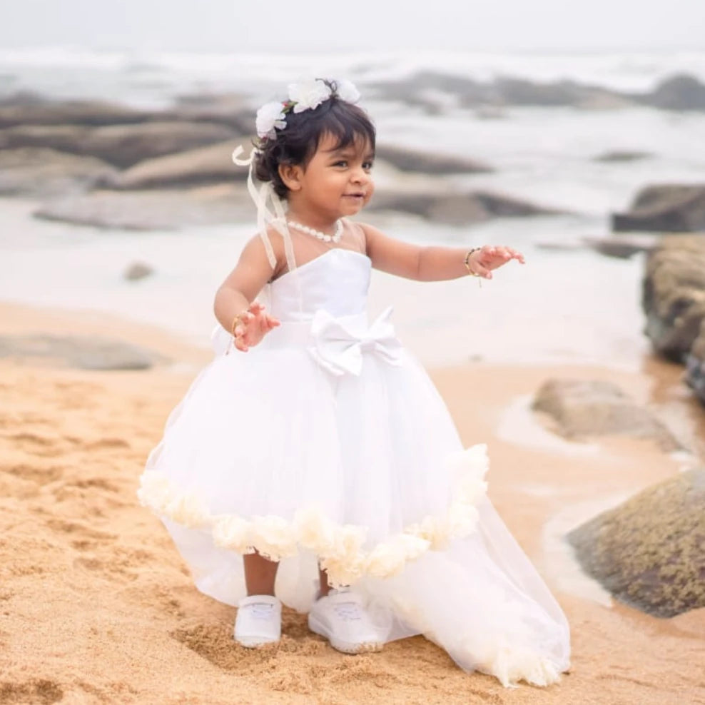 Daniella Floral Lace Dress With Train