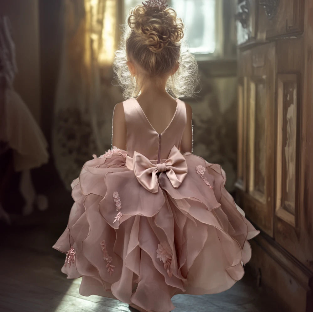 Annabella Floral Organza and Tulle Dress