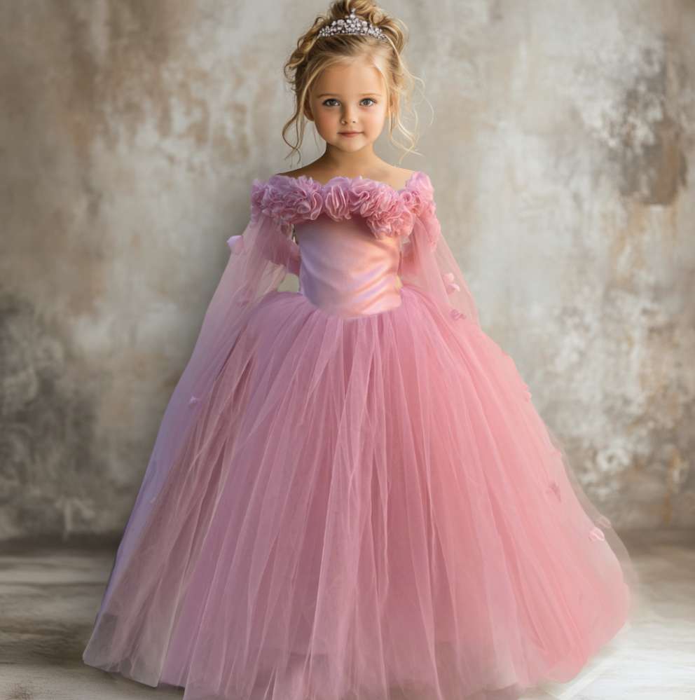 Emmelyn Pink Floral Gown