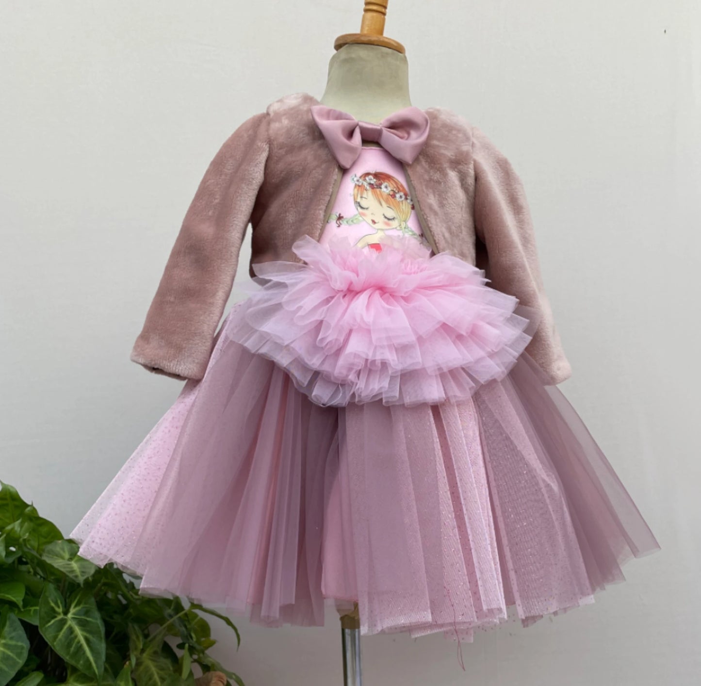 Mauve pink sleeved bolero