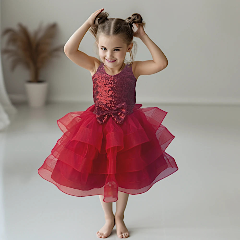 Cora princess red tutu dress