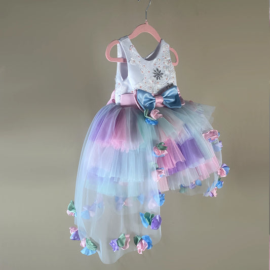 Lyra Pastel Tutu Dress with Train