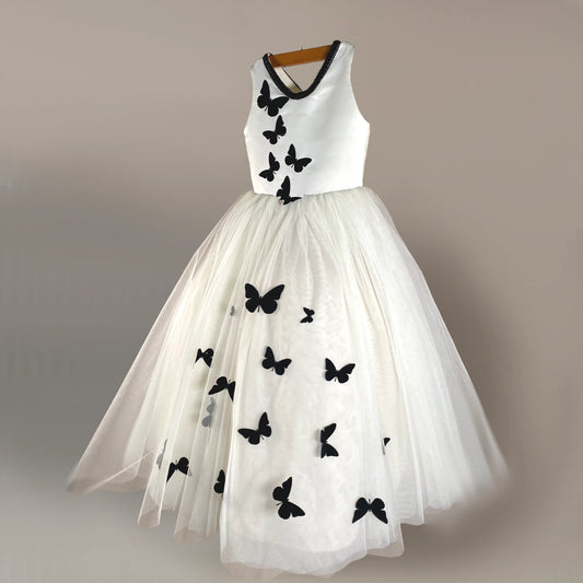 Juniper Black Butterfly Gown
