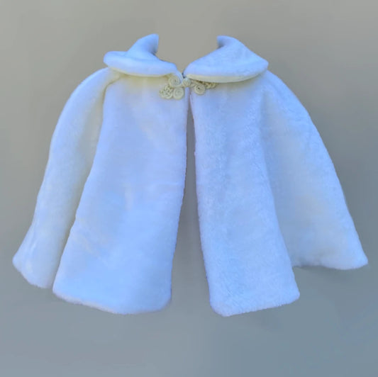 Ivory faux fur  bolero sleeveless