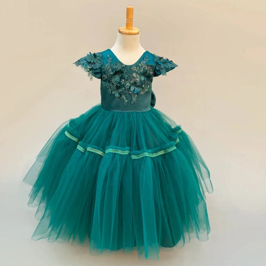 Courtney Forest Green Tulle Dress