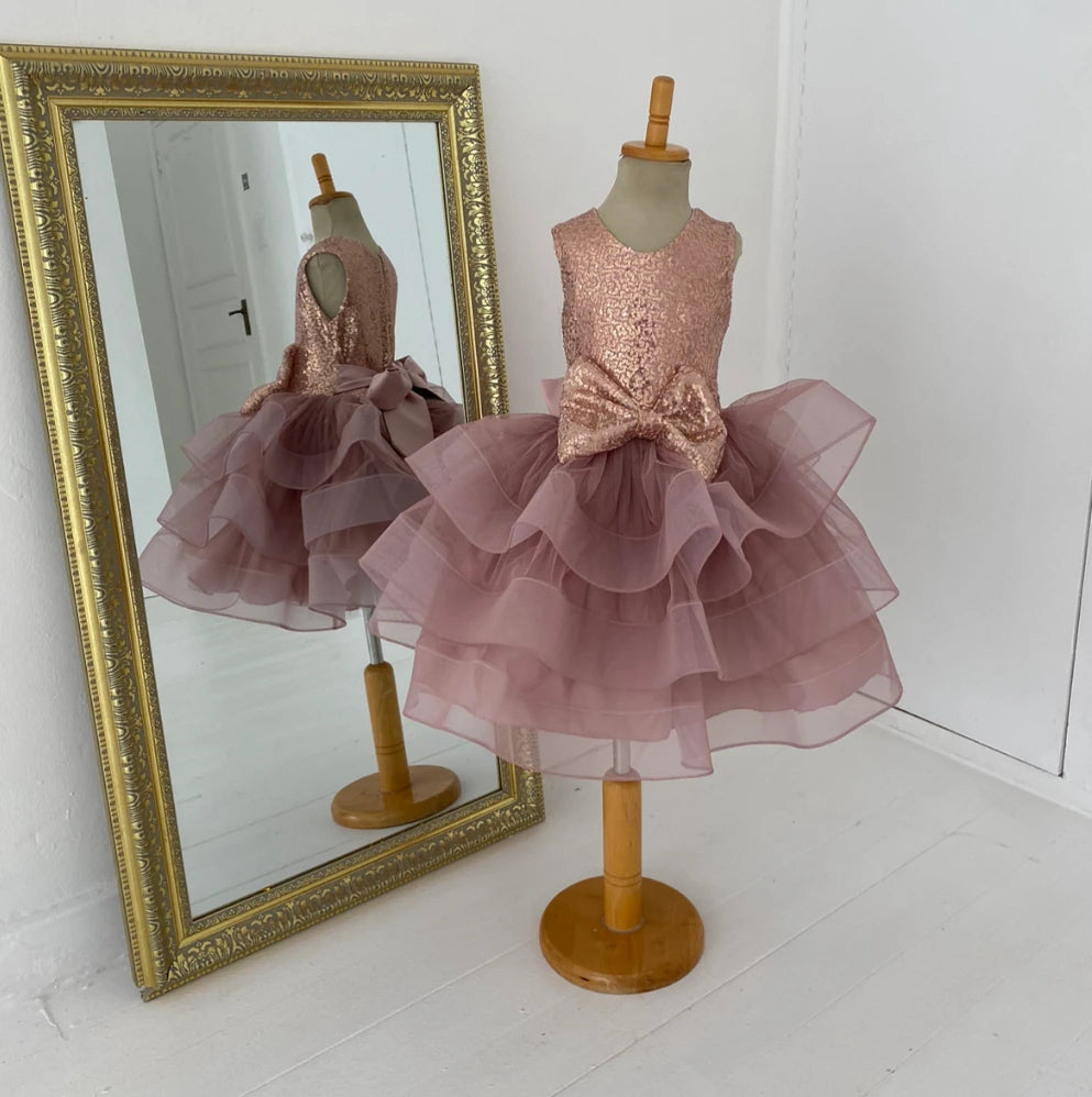 Elly Blush Pink Ruffled Tutu Dress