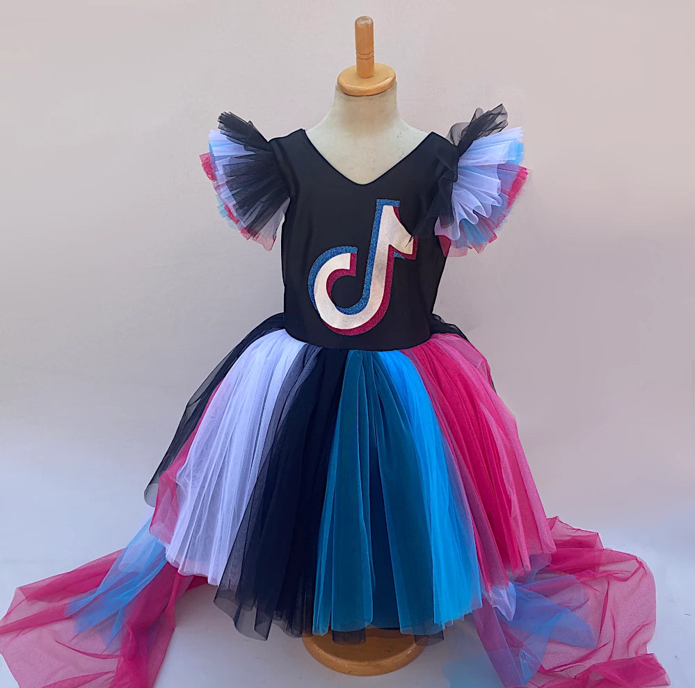 TikTok Birthday Dress with Train