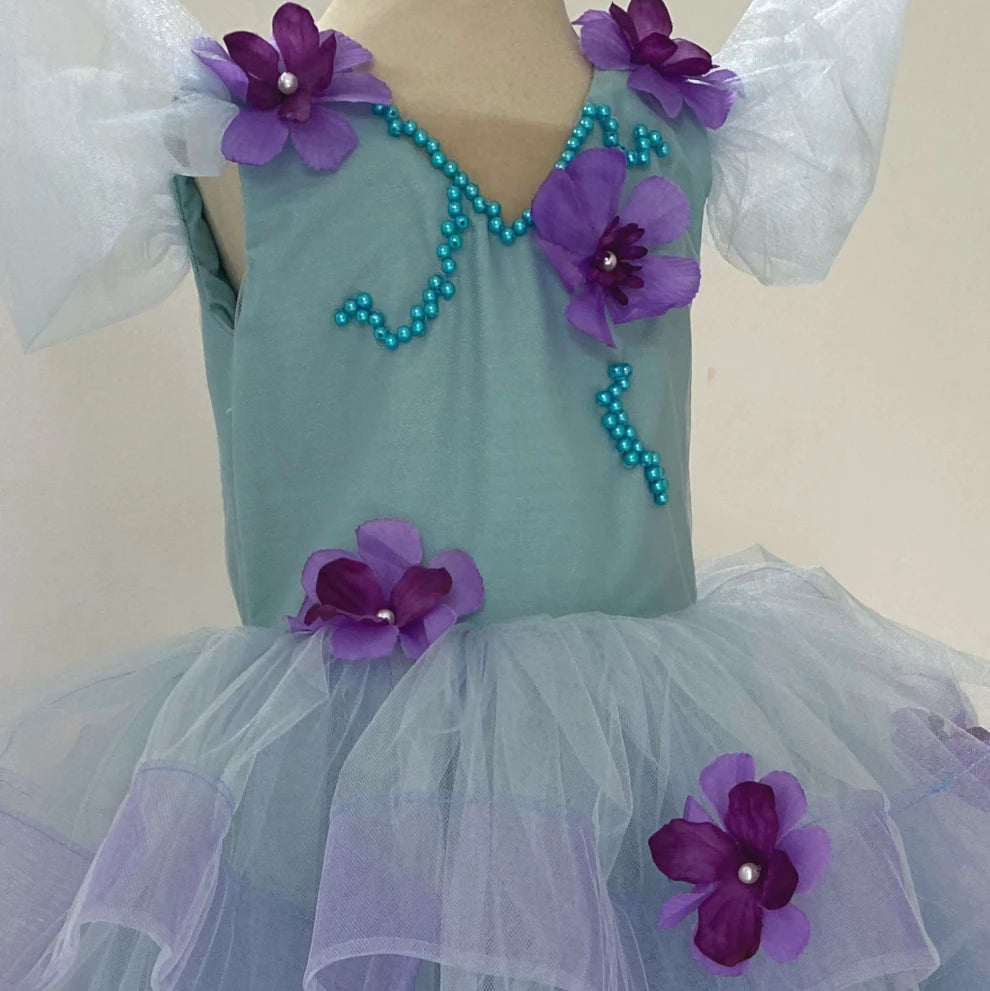 Lillian Blue And Purple Ruffle Tutu Dress