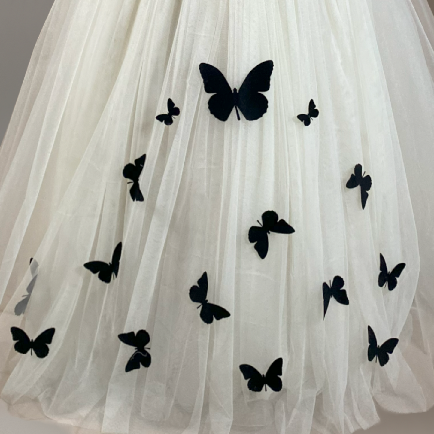 Off-White Luxury Butterfly Gown