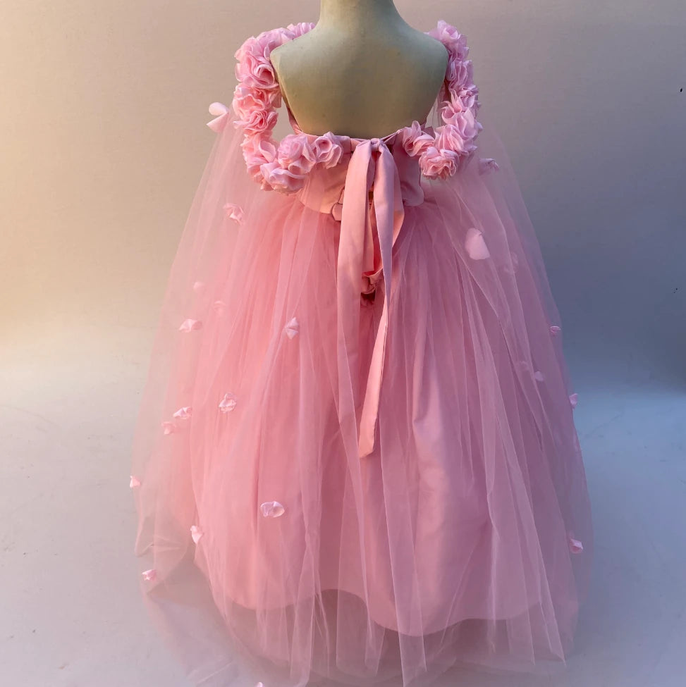 Emmelyn pink floral gown