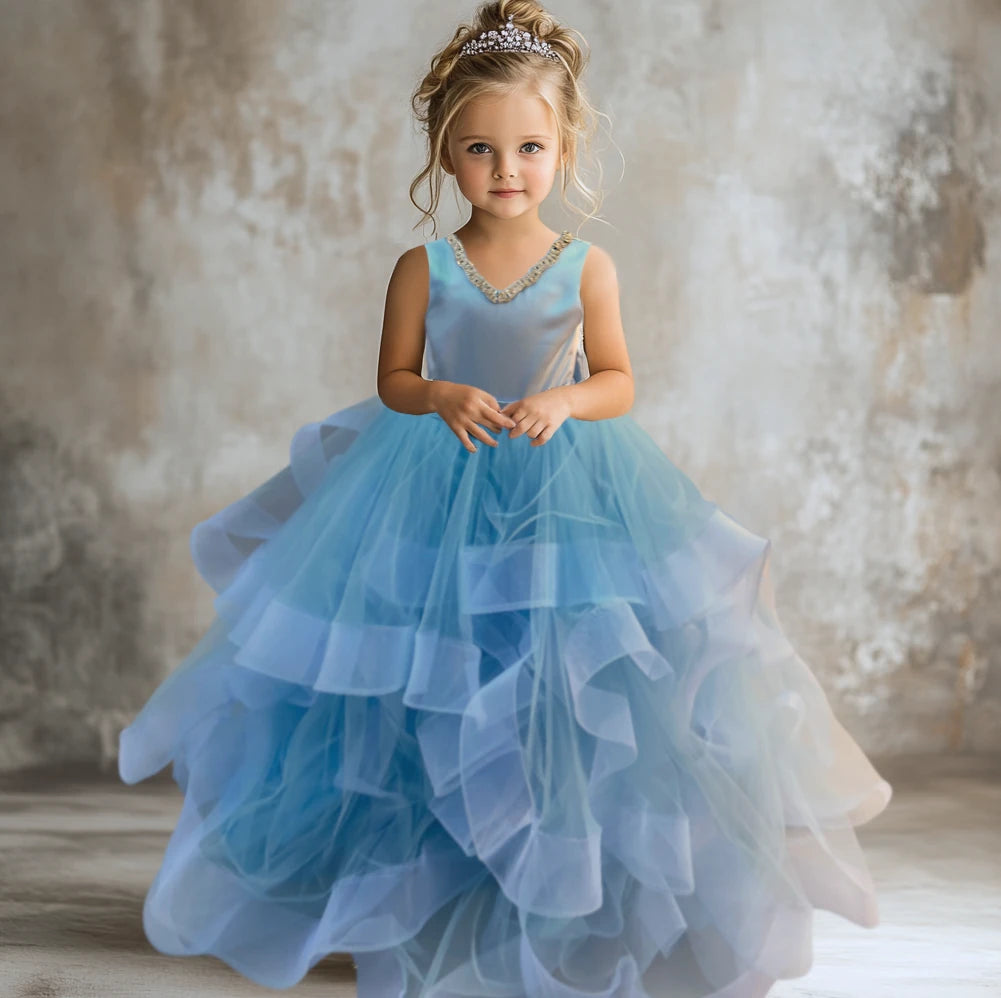 Isabella Sky Blue Ball Gown