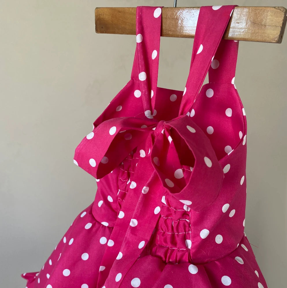 Pink Polka Dot Twirl Dress