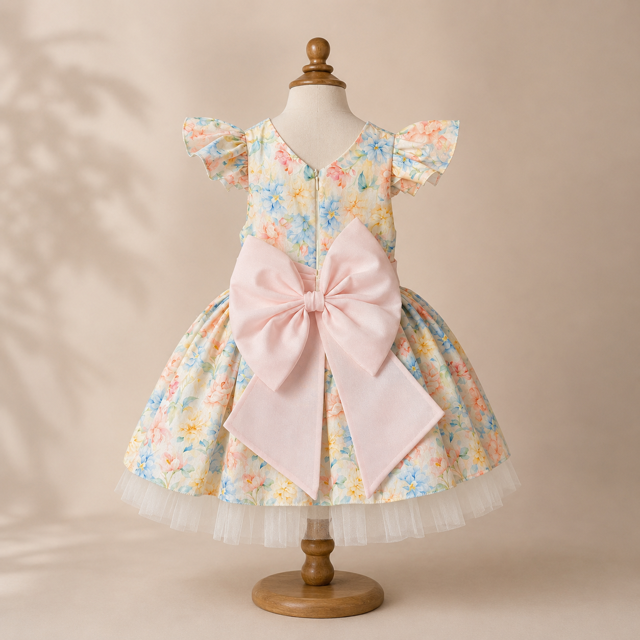 Pastel Floral Flutter Dress
