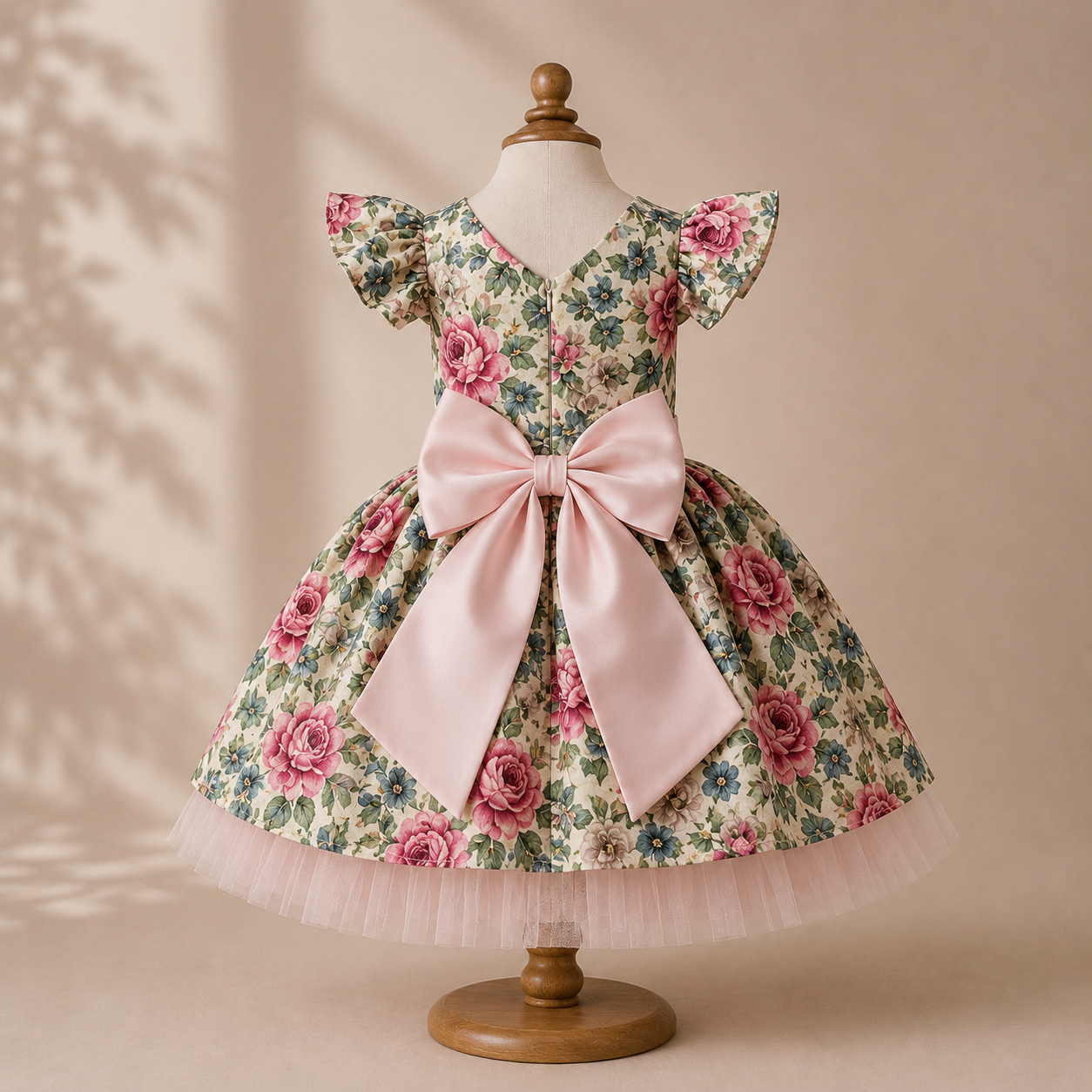 Garden Rose Cotton and Tulle Dress