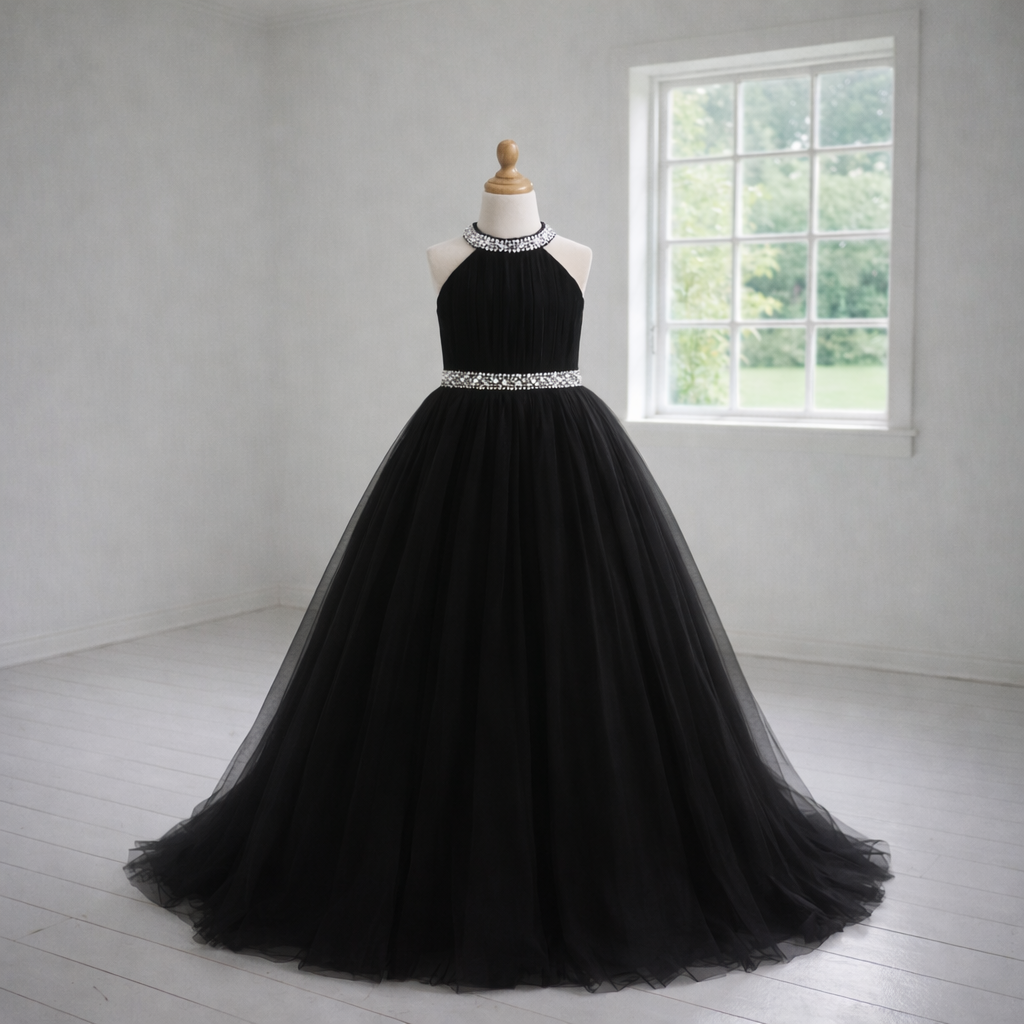 Black Couture Formal Occasion Dress