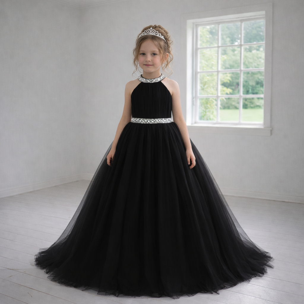 Black Couture Formal Occasion Dress