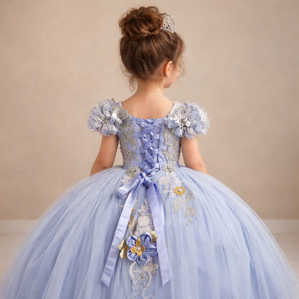 Powder Blue Couture Ball Gown