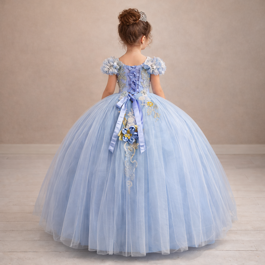 Powder Blue Couture Ball Gown