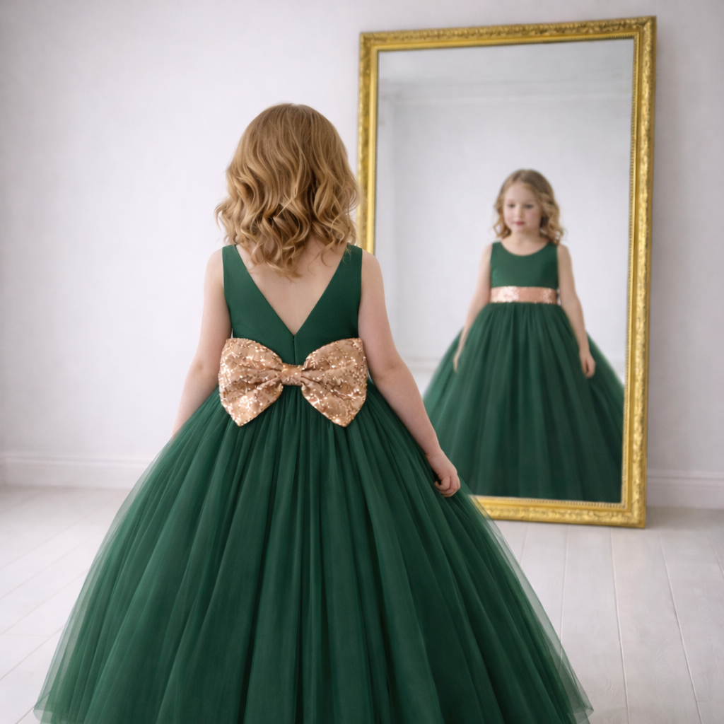 Forest Green Luxury Tulle Gown